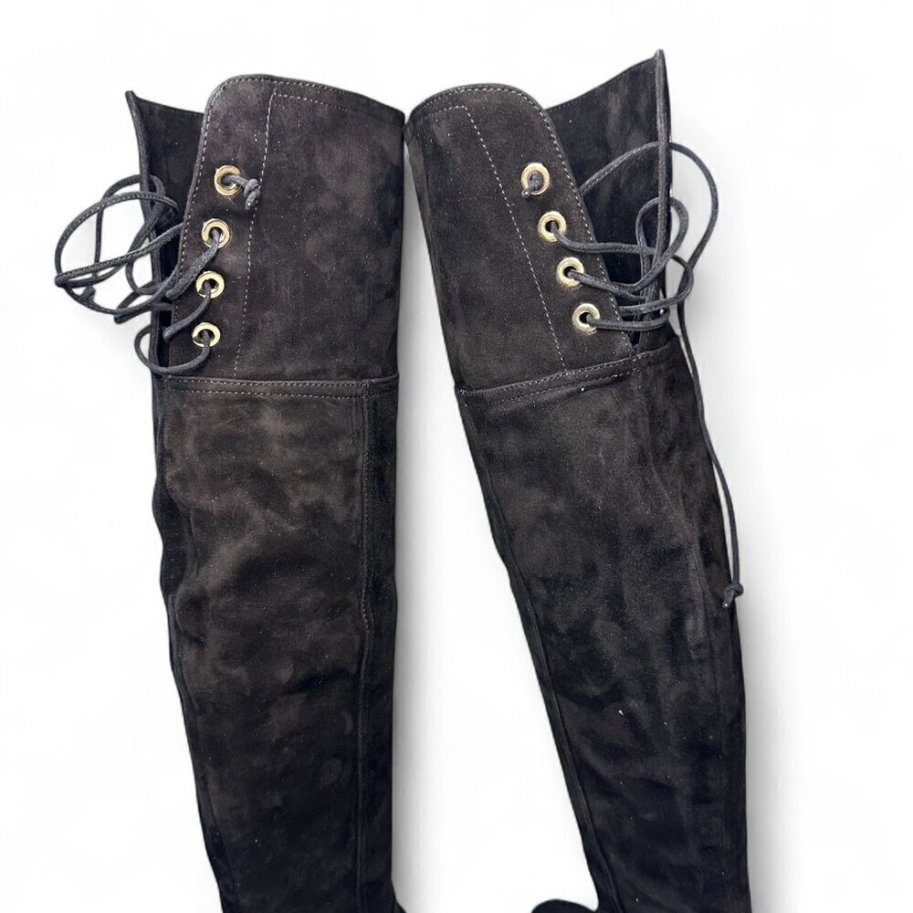 AGL Scarlet Over-The-Knee Suede Leather Boot, EU 38, Black NEW IN BOX - Picture 12 of 16